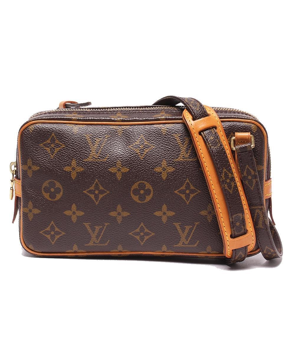 Louis Vuitton Marly Bandouliere Monogram Crossbody Bag Canvas Leather Brown